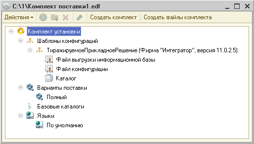 Комплект поставки